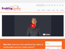 Tablet Screenshot of evokinggenius.com